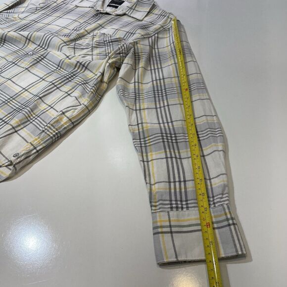 Rag & Bone Men’s Fit 3 Beach Button Down Casual Shirt Checks Ivory/White Size L - Picture 8 of 9